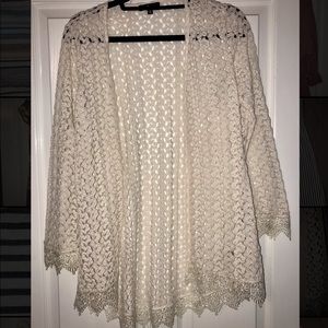Cream Lace Cardigan